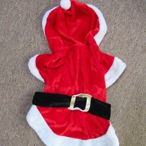 Dog small pet size L Christmas Santa red jacket costume